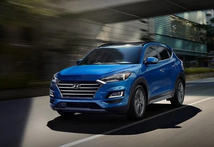 Blue 2026 Hyundai Tucson exterior at NADA - Hyundai - 2026